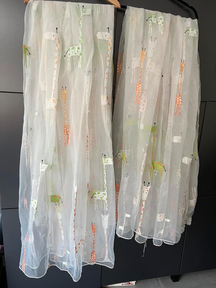 KINDERKAMER LUXE KWALITEIT KANT EN KLARE WITTE VITRAGE, Huis en Inrichting, Stoffering | Gordijnen en Lamellen, Zo goed als nieuw