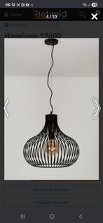 2 Grote Hanglampen - Zwart Metaal, Ophalen, Gebruikt, Modern, Metaal
