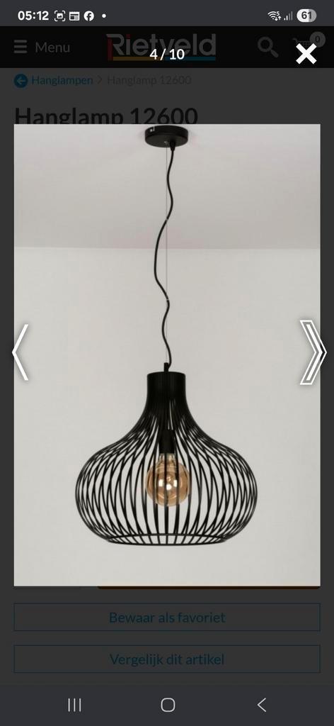 2 Grote Hanglampen - Zwart Metaal, Huis en Inrichting, Lampen | Hanglampen, Gebruikt, 75 cm of meer, Metaal, Ophalen