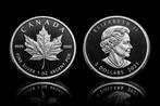 10x Zilver Maple Leaf Munt - Puur Zilver, Ophalen of Verzenden, Zilver