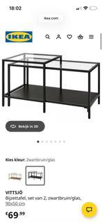 Salontafel ikea VITTSJÖ, Huis en Inrichting, Tafels | Salontafels, Ophalen, 100 tot 150 cm, 50 tot 100 cm, Zo goed als nieuw