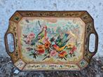 Blikken dienblad met vogels, Antiek en Kunst, Ophalen of Verzenden