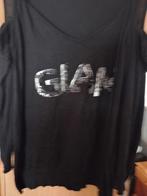 Zwarte Glam Top met Open Schouders, Zwart, Maat 42/44 (L), Ophalen of Verzenden, Onbekend