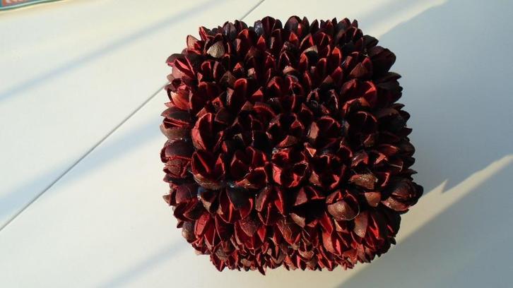 KUBUS NATUURLIJKE MATERIALEN DKR ROOD Partij 12 stuks, Huis en Inrichting, Woonaccessoires | Overige, Nieuw, Ophalen of Verzenden