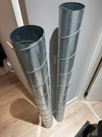 Spirobuis, 3m 125 +1.3m 125 + 1.4m 100mm, Doe-het-zelf en Verbouw, Buizen en Afvoer, Ophalen, Zo goed als nieuw, Zink, 80 mm of meer