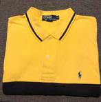 Polo (Ralph Lauren), geel met blauwe balk polo, XL (USA!), Gedragen, Ophalen of Verzenden, Maat 56/58 (XL), Ralph Lauren