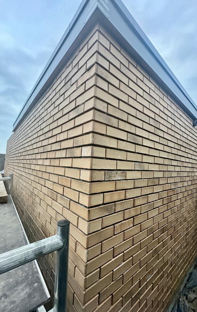 25M2 Feldhaus keramische Steenstrips Geel/Terracotta kleur, Doe-het-zelf en Verbouw, Metselstenen, Nieuw, Overige typen, Ophalen