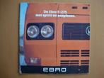 Ebro F-275 Brochure circa 1977 - F275, Ophalen, Zo goed als nieuw, Overige merken, Ebro