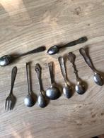 Antieke Zilveren Lepels & Vork Set (9-delig), Antiek en Kunst, Ophalen