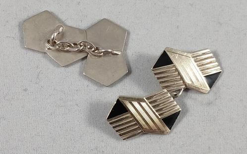 Manchetknopen verguld antiek 835 zilver, Sieraden, Tassen en Uiterlijk, Manchetknopen, Gebruikt, Zilver, Verguld, Ophalen of Verzenden