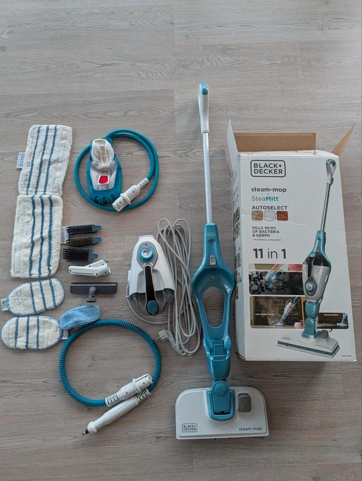 Black+Decker Steam Mop FSMH13101SM - Zo goed als nieuw!, Witgoed en Apparatuur, Stofzuigers, Zo goed als nieuw, Overige typen