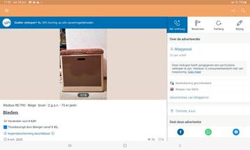 Wasbox RETRO - Beige - bruin - Z.g.a.n. - 70-er jaren beschikbaar voor biedingen