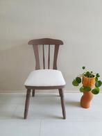 Vintage stoel met teddy stof, Ophalen, Gebruikt, Bruin, Vintage