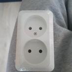 Opbouw wandcontactdoos dubbel wit gesealed ongebruikt, Ophalen of Verzenden, Nieuw, Stopcontact