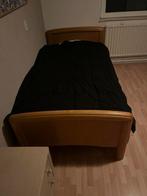 Houten Eenpersoonsbed, Huis en Inrichting, Slaapkamer | Bedden, Gebruikt, 90 cm, Eenpersoons, Bruin