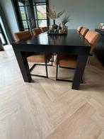 Eettafel met stoelen, Huis en Inrichting, Tafels | Eettafels, Ophalen, 100 tot 150 cm, Zo goed als nieuw, Vijf personen of meer