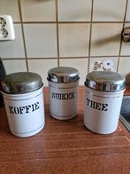 Wit met.zwarte letters, Ophalen of Verzenden