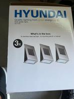 Hyundai Solar Wandlampen - 3 Stuks - Nieuw, Tuin en Terras, Buitenverlichting, Ophalen, Zonne-energie, Minder dan 50 watt, Wandlamp