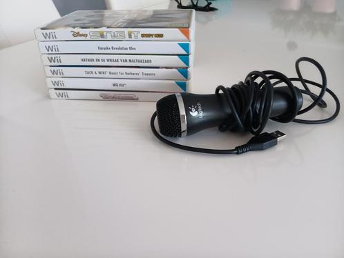 6 wii games (verschillende genres) en wii microfoon, Spelcomputers en Games, Games | Nintendo Wii, Zo goed als nieuw, 3 spelers of meer