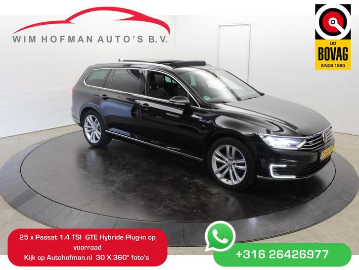 Volkswagen Passat GTE NW Model Zwarte hemel Disc pro Navi EL, Auto's, Volkswagen, Bedrijf, Te koop, Passat, ABS, Achteruitrijcamera