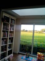 Witte boekenkast met trap, Ophalen, Met plank(en), Gebruikt, 100 tot 150 cm