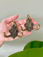 Vintage messing haken wandhaken kapstokhaken, Huis en Inrichting, Woonaccessoires | Kapstokken, Ophalen of Verzenden, Gebruikt