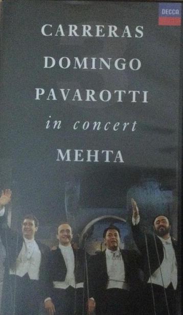 Videoband Carreras, Domingo, Pavarotti in concert Metha 1990 beschikbaar voor biedingen