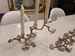 3 design vintage ginkgo blad kandelaars, Huis en Inrichting, Lampen | Kroonluchters, Ophalen of Verzenden