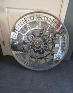 Industriële Wandklok Spiegelglas - 80cm, Ophalen of Verzenden
