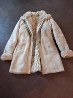 warme vintage lammy coat shearling winter jas schapenwol S M, Ophalen, Zo goed als nieuw