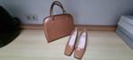 Miss Lady pump maat 39 incl Lancaspo Paris handtas, Ophalen, Pumps, Bruin, Zo goed als nieuw