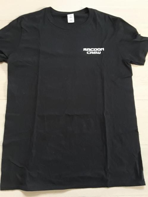 Racoon T-shirt, Kleding | Heren, T-shirts, Zo goed als nieuw, Maat 52/54 (L), Zwart, Verzenden