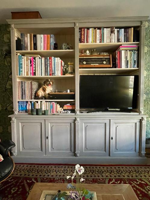 Grenenhouten boekenkast / buffetkast / wandmeubel Braxton, Huis en Inrichting, Kasten | Boekenkasten, Gebruikt, 200 cm of meer