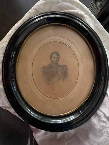 Antieke foto uit 1844 in lijst J schramm beschikbaar voor biedingen