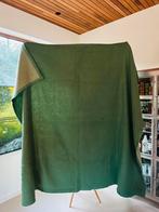 Vintage retro deken wol groen turquoise plaid woondeken, Ophalen of Verzenden, Gebruikt