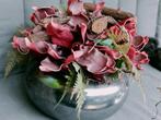 Bloemstuk - D.Rood & Appeltjes & Stammetjes - Pot van Mica, Huis en Inrichting, Woonaccessoires | Kunstplanten en Kunstbloemen