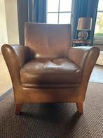 BAXTER stoel fauteuil cognac kleur leer, Ophalen, Zo goed als nieuw, Leer, 75 tot 100 cm