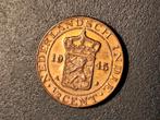 Nederlands indie 1/2 cent 1945 unc, Postzegels en Munten, Munten | Nederland, Ophalen of Verzenden, Koningin Wilhelmina