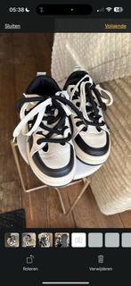 Zwart & Crème stoere sneakers van Oxmox maat 38 z.g.a.n., Ophalen of Verzenden, Zo goed als nieuw, Schoentjes
