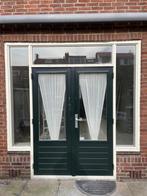 Houten Kozijn met Openslaande Deuren, Doe-het-zelf en Verbouw, Deuren en Horren, Ophalen, Gebruikt, 120 cm of meer, Buitendeur