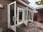Houten pui met openslaande deuren, Doe-het-zelf en Verbouw, Kozijnen en Schuifpuien, Ophalen, Deurkozijn, 225 cm of meer, Nieuw
