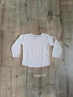 Wit shirt met subtiel werkje, Kinderen en Baby's, Babykleding | Maat 74, Ophalen of Verzenden, Zo goed als nieuw, Meisje, Shirtje of Longsleeve