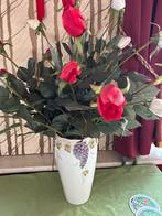 Diverse bloemen en planten inclusief vaas, Huis en Inrichting, Woonaccessoires | Dienbladen, Ophalen, Gebruikt, Rond, Kunststof