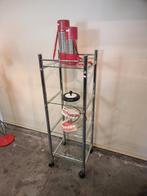 Vintage etagere chroom en glas jaren 80, Ophalen, ,, Zo goed als nieuw, ,