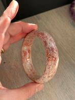 Koral jade bangle, Sieraden, Tassen en Uiterlijk, Armbanden, Ophalen of Verzenden, Zo goed als nieuw, Groen, Overige materialen