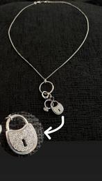 Fossil - Stalen bedelketting met 2 Fossil bedels, Overige materialen, Ophalen of Verzenden, Zo goed als nieuw, Verstelbaar