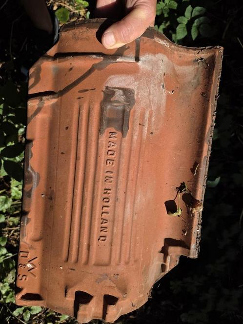 WD&S angobe bruin dakpannen, Doe-het-zelf en Verbouw, Dakpannen en Dakbedekking, Gebruikt, Dakpannen, Steen of Klei, Ophalen