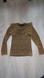 ZGAN Brons / gouden truitje met glitters maat 152/158, Ophalen of Verzenden, Zo goed als nieuw, Meisje, Trui of Vest
