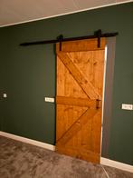 Schuifdeur hout 220x90, Doe-het-zelf en Verbouw, Deuren en Horren, Ophalen, 80 tot 100 cm, 215 cm of meer, Binnendeur