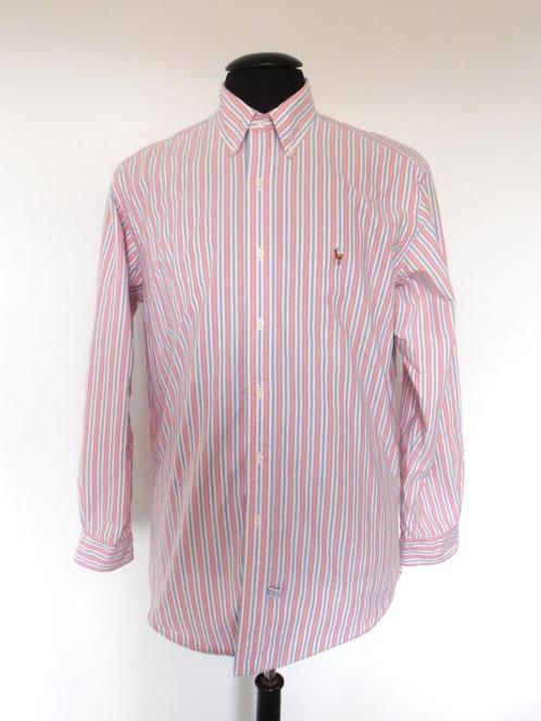 Ralph Lauren - prachtig roze blauw wit overhemd - 39 (M), Kleding | Heren, Overhemden, Zo goed als nieuw, Halswijdte 39/40 (M)
